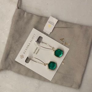 Davis Earring in Gold with Jade